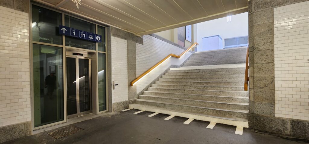 Getting into the Chiasso train station