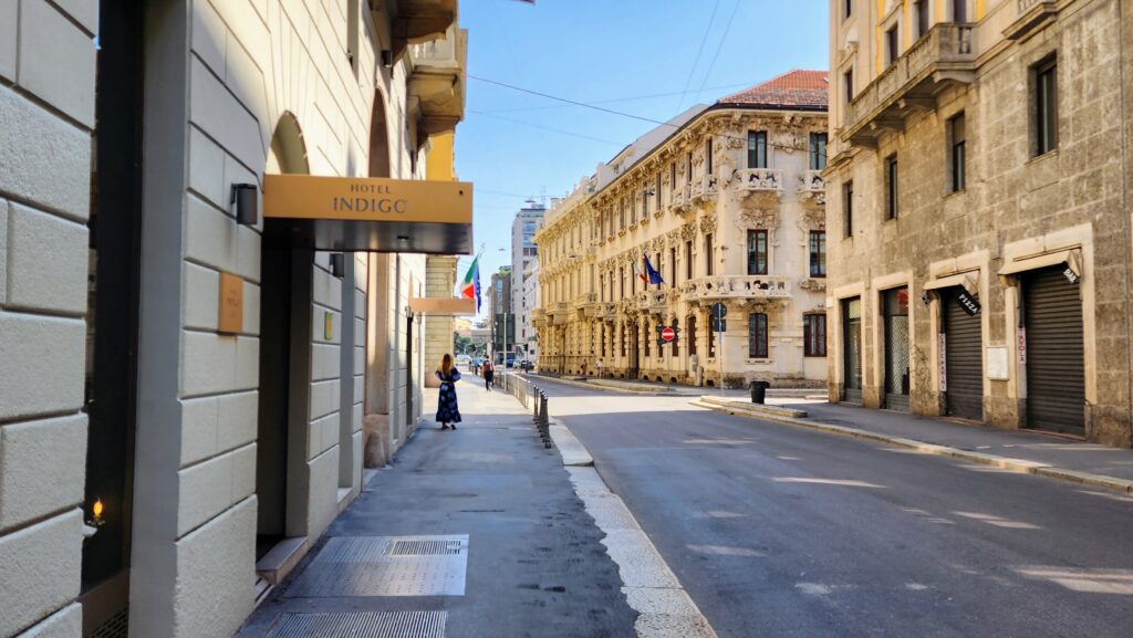 Outside of Hotel Indigo Milan